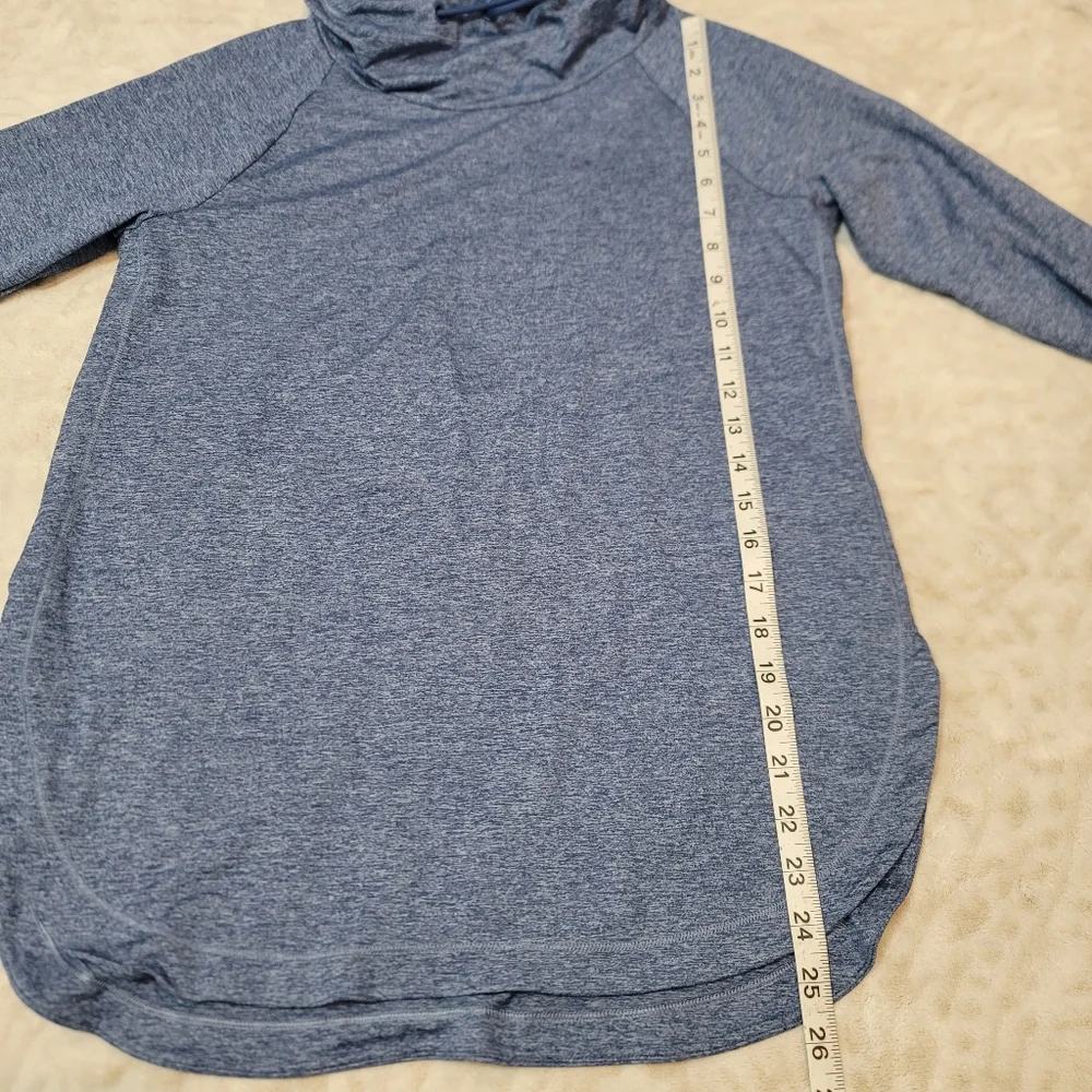 Athleta Uptempo Hoodie Sweatshirt Women's Size Sp Chrome Blue - Picture 9 of 13